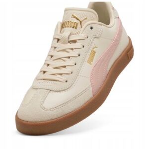 Puma Cream & Pink Low-Top Sneakers “PUMA SHOES CLUB II ERA”